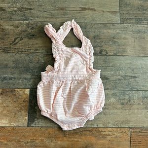 Cat and Jack Baby Pink Striped Overalls